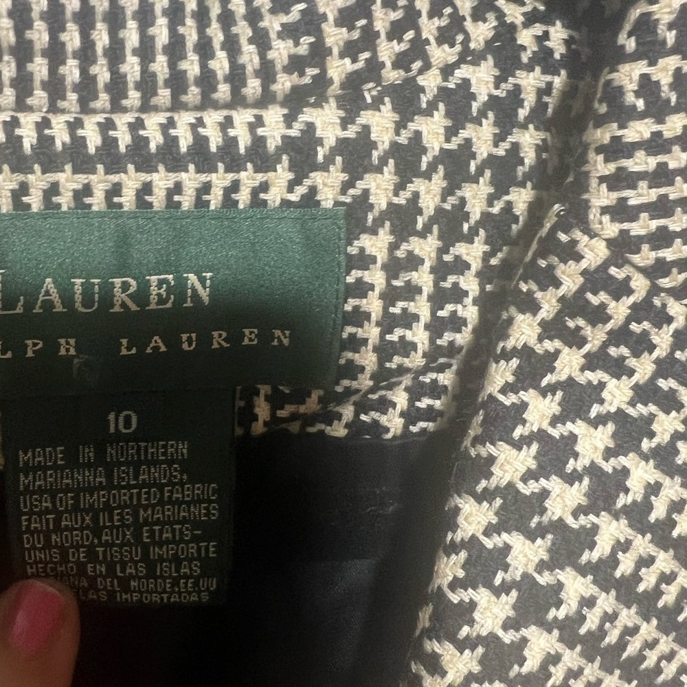 Ralph Lauren Black and White Blazer Tailored Suit Jacket - Picture 3 of 7